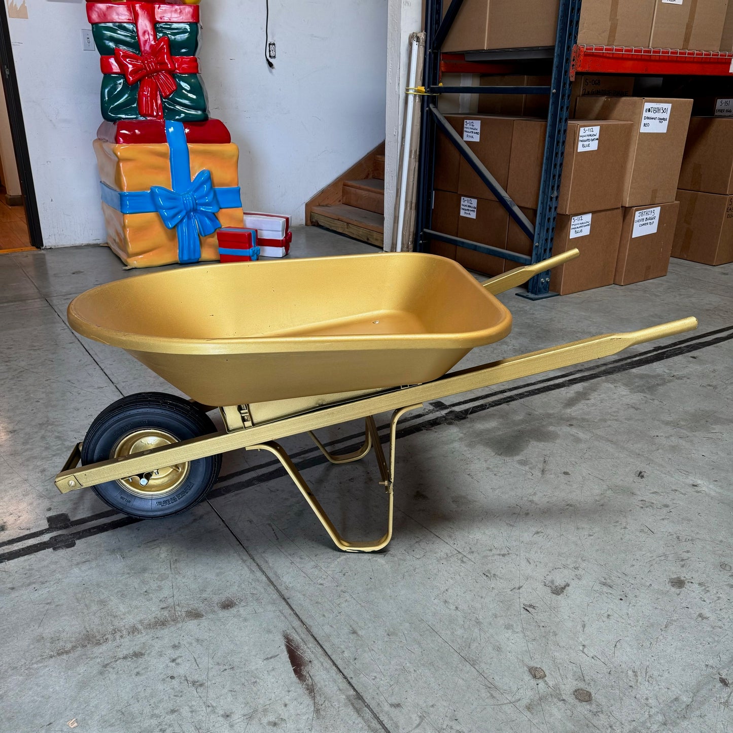 Gold Wheelbarrow Prop