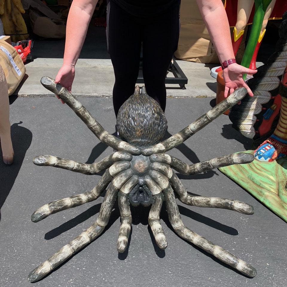 Striped Tarantula Spider Statue