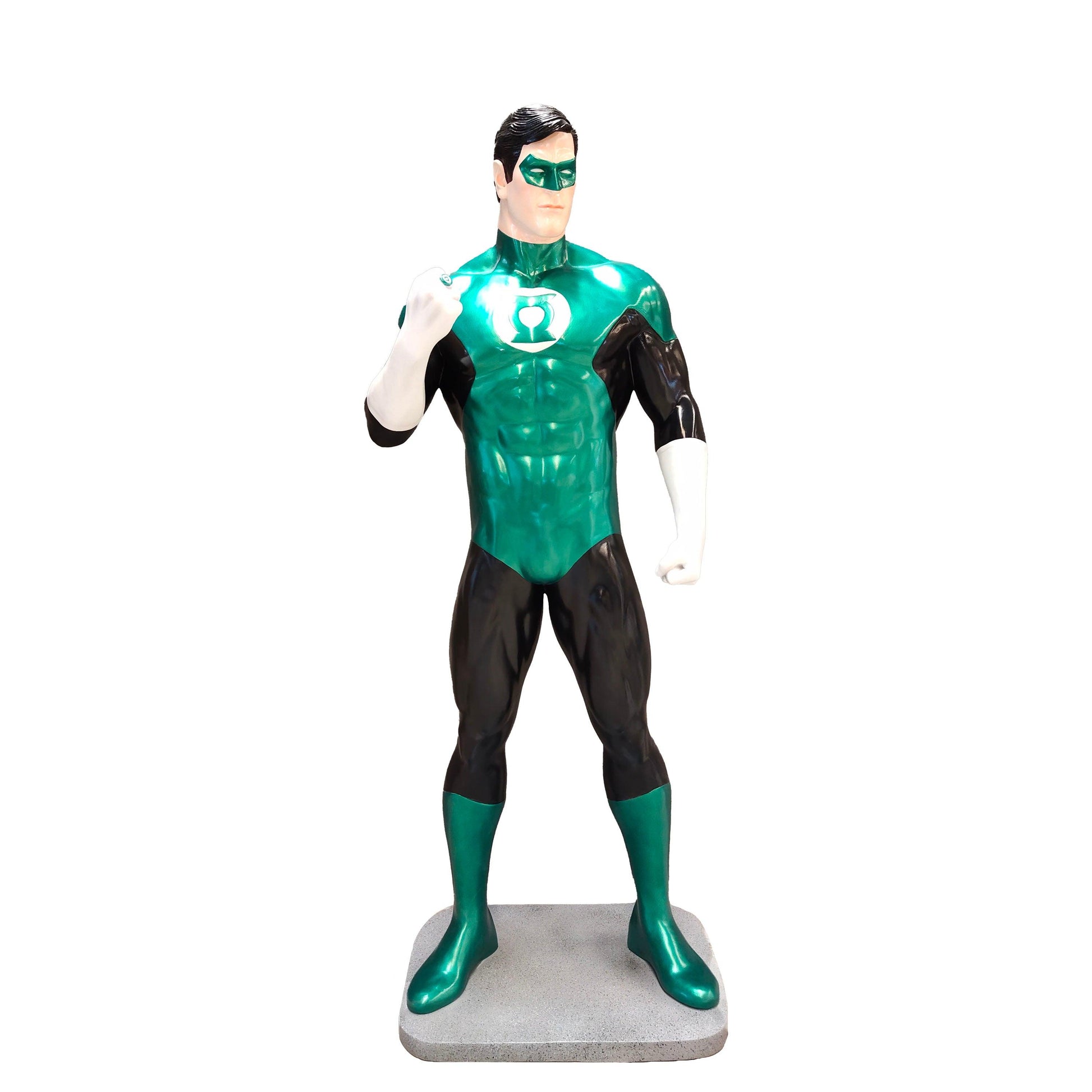 Greeny Super Hero Life Size Statue - LM Treasures Prop Rentals 