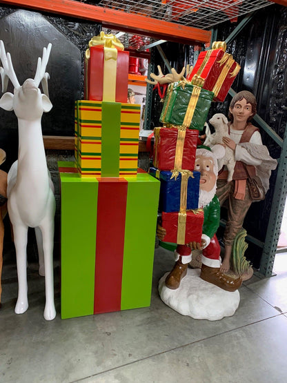 Stacked Gifts Over Sized Statue - LM Treasures Prop Rentals 
