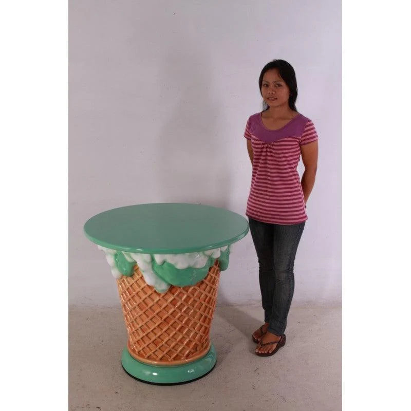 Mint Green Ice Cream Table Statue