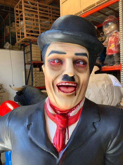 Scary Chaplin Clown Life Size Statue