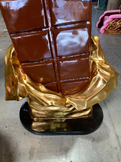 Giant Gold Chocolate Bar Statue