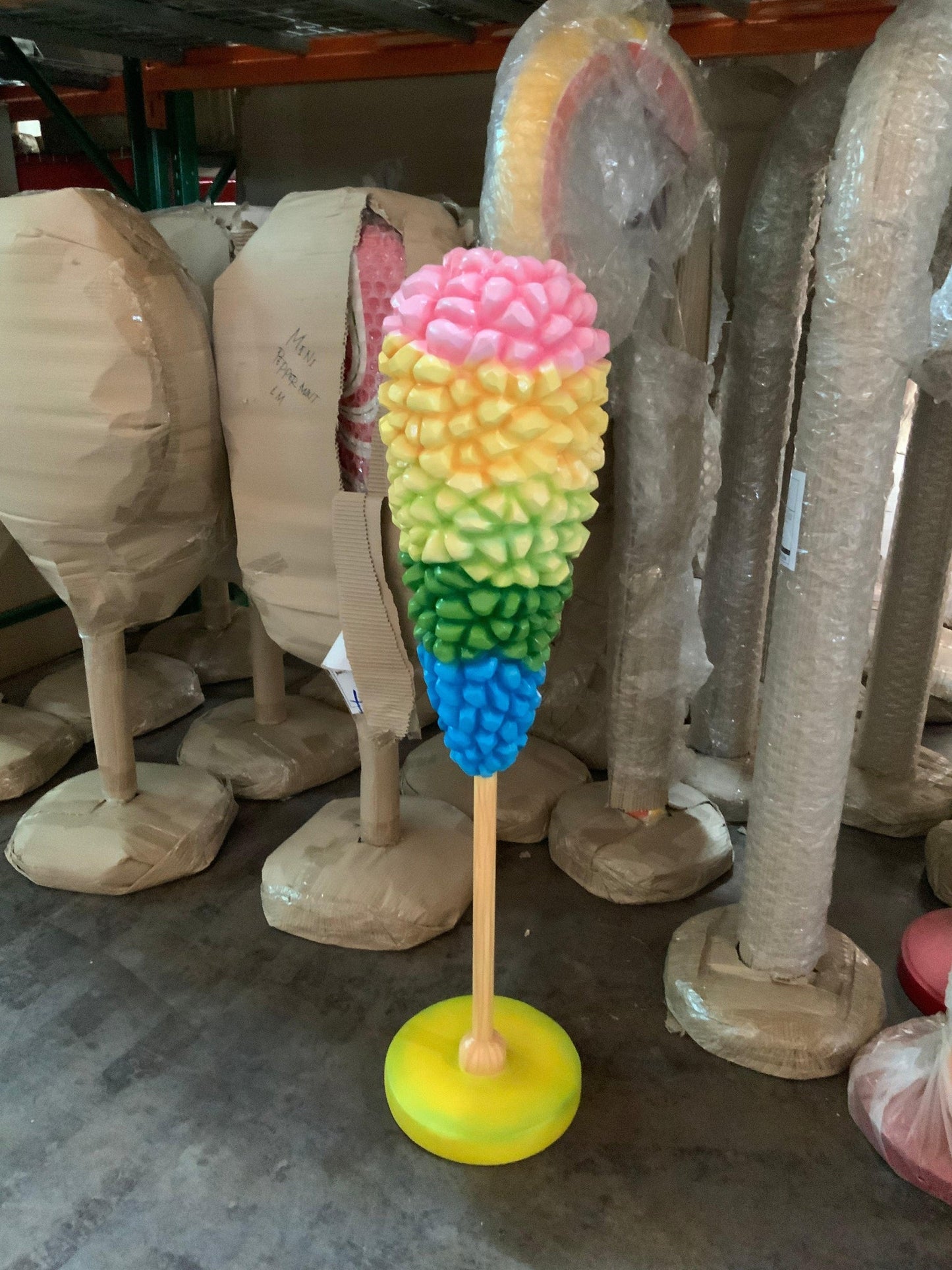 Small Rainbow Rock Candy Statue