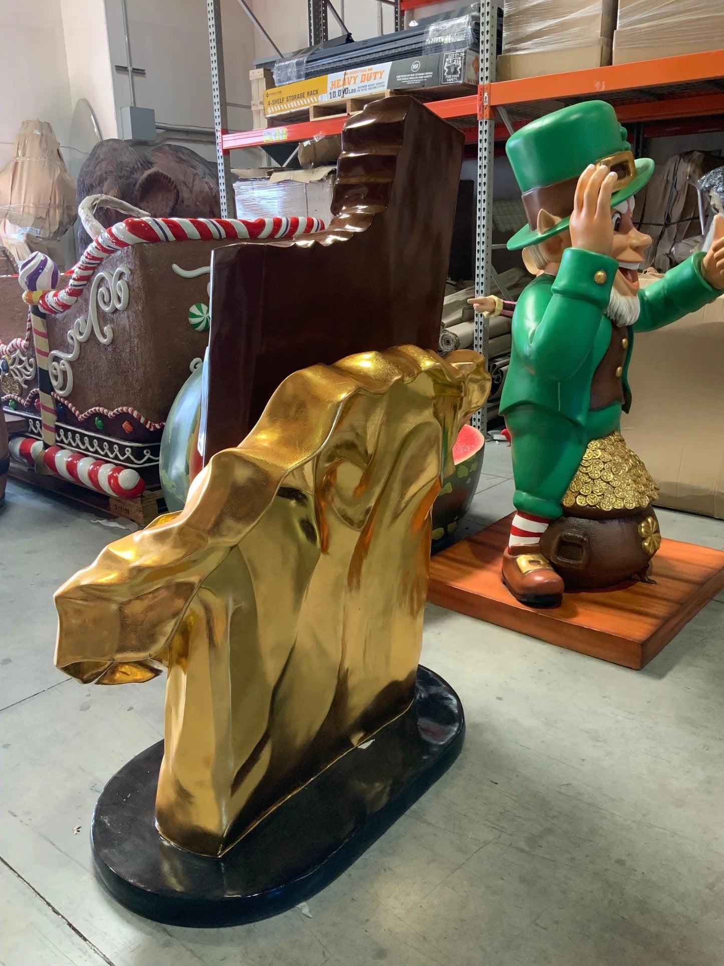 Giant Gold Chocolate Bar Statue