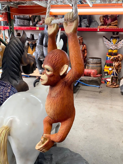 Hanging Baby Orangutan Statue