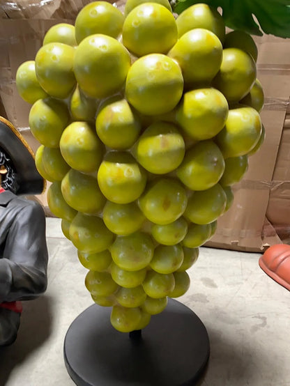 Green Grapes With Menu Statue