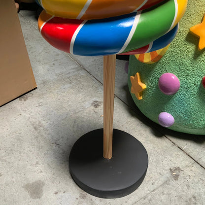 Small Rainbow Cone Lollipop Statue