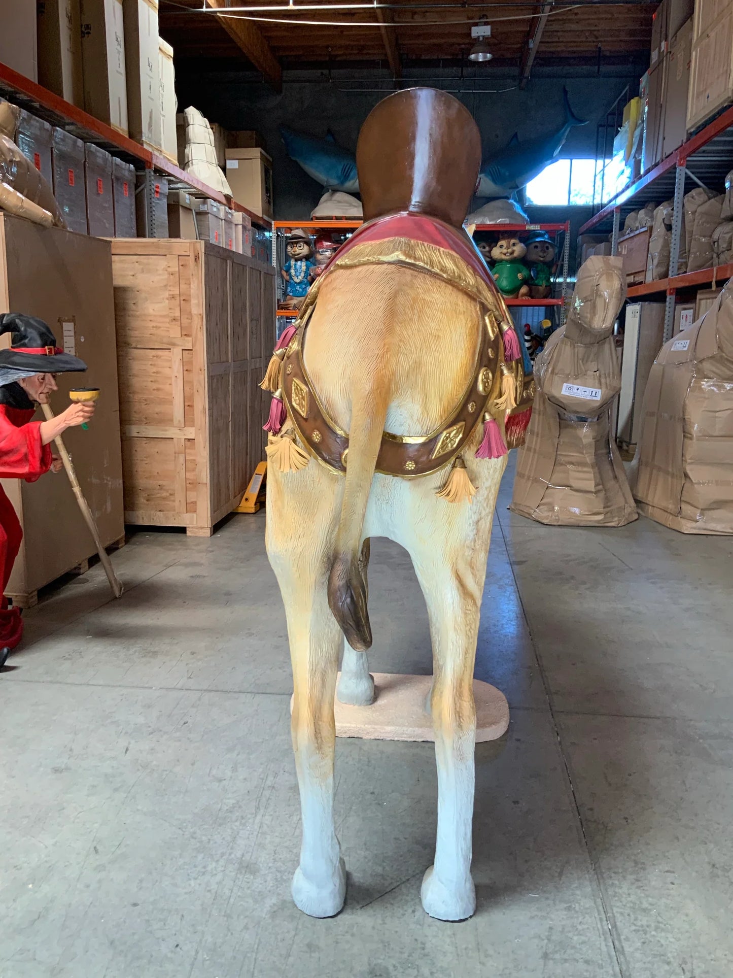 Standing Camel With Saddle Life Size Statue