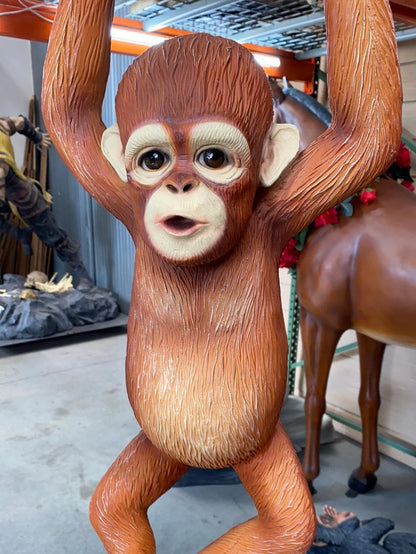 Hanging Baby Orangutan Statue