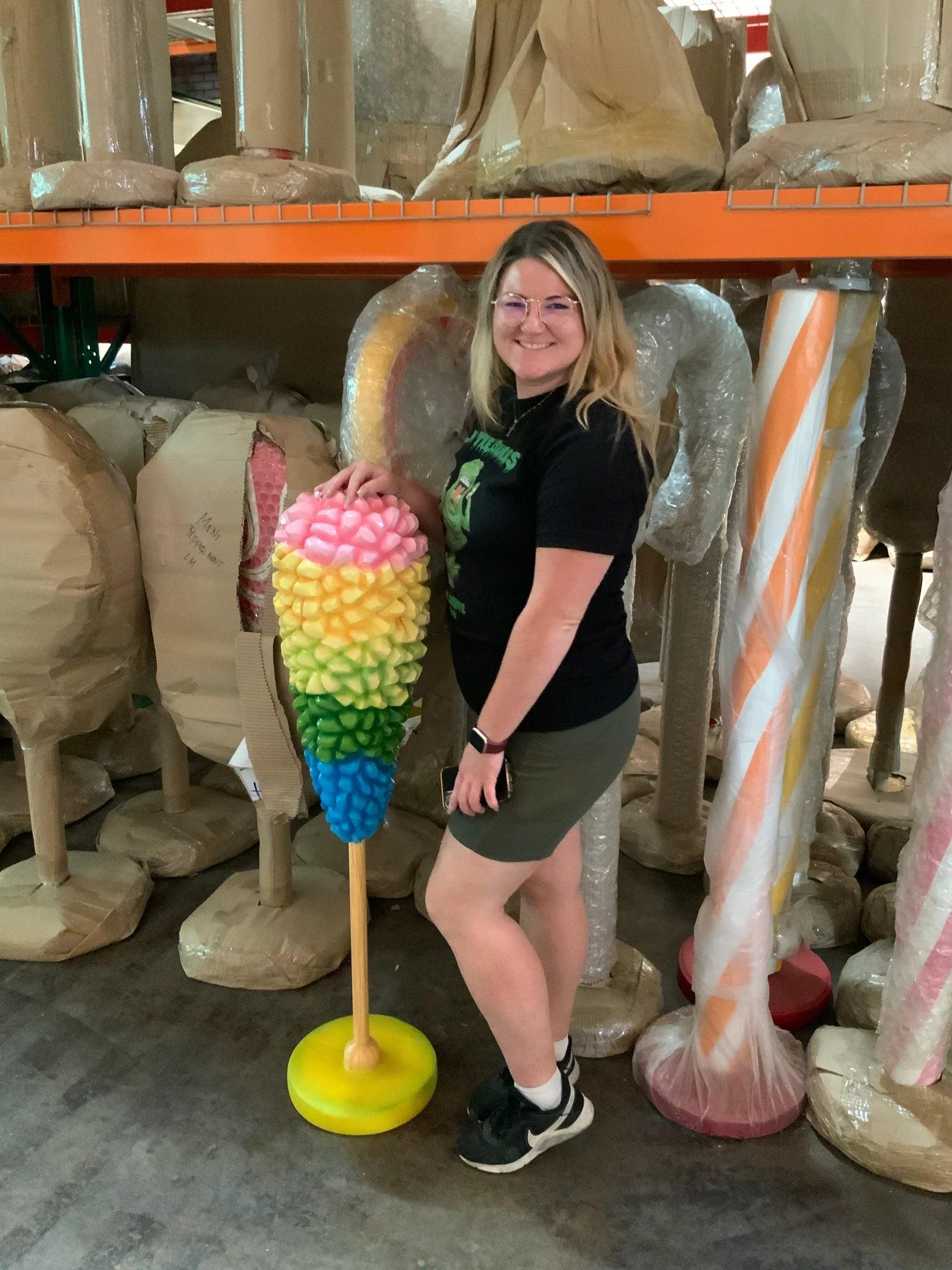 Small Rainbow Rock Candy Statue - LM Treasures Prop Rentals 