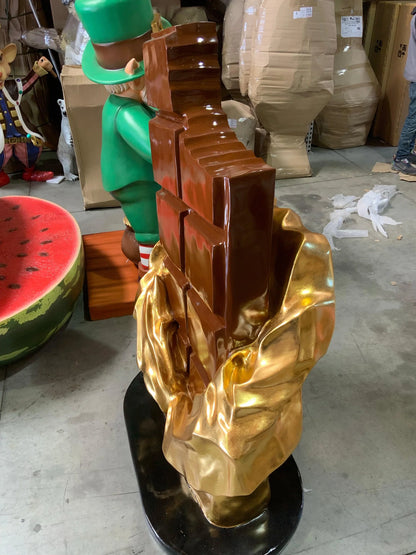 Giant Gold Chocolate Bar Statue