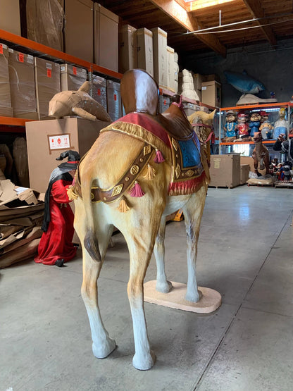 Standing Camel With Saddle Life Size Statue