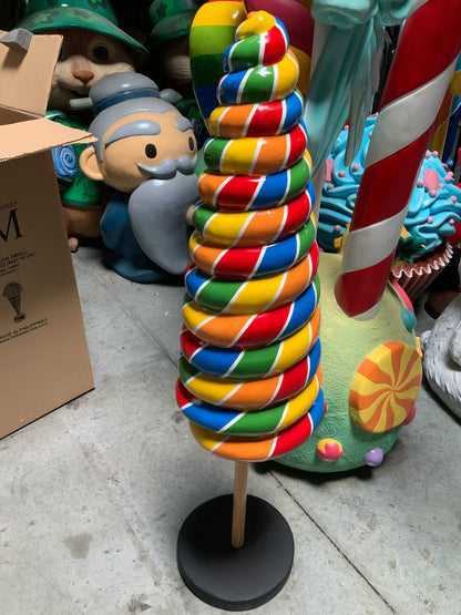 Small Rainbow Cone Lollipop Statue