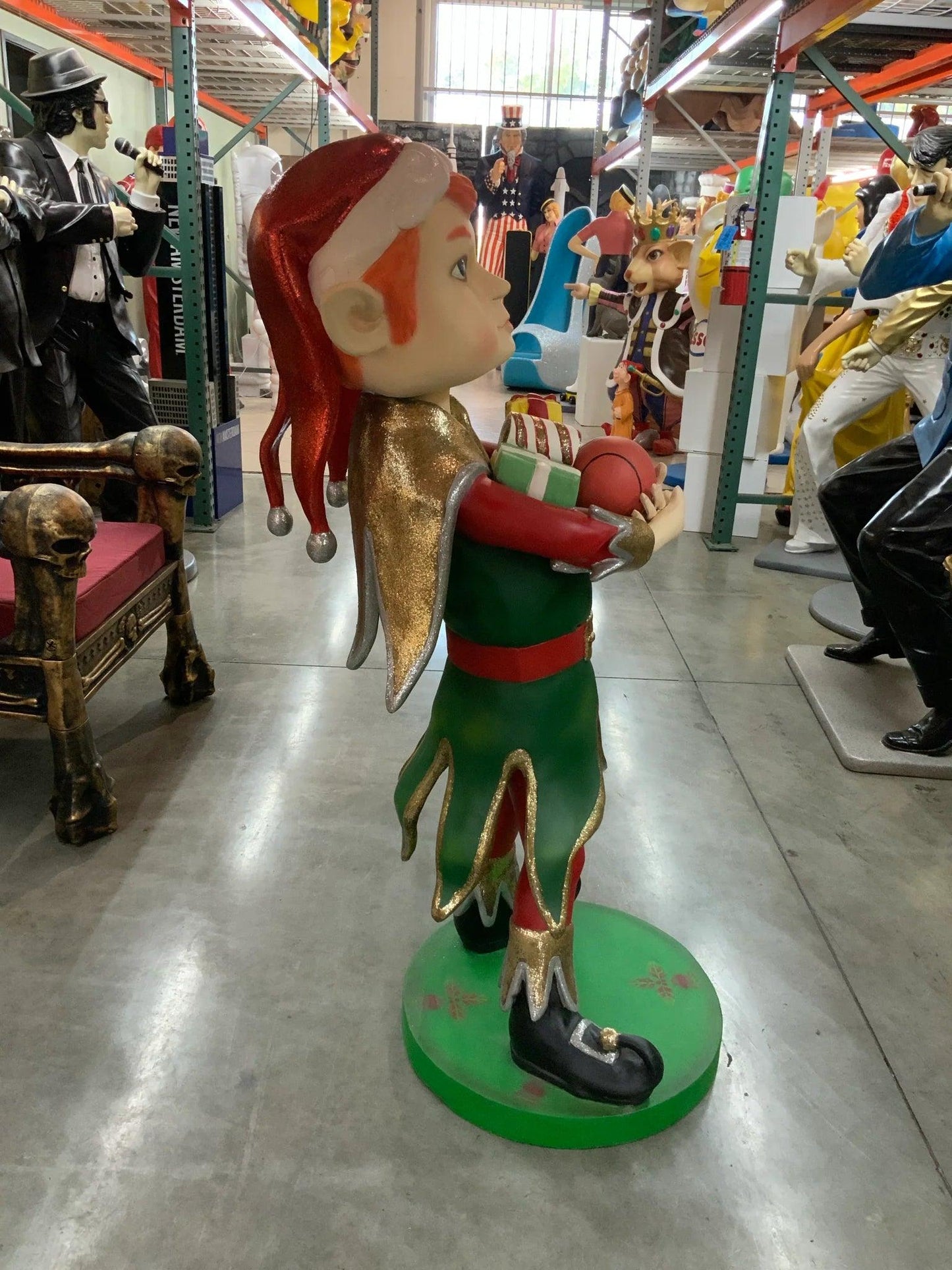 Christmas Elf Boy Statue