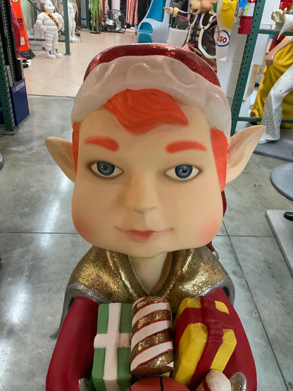 Christmas Elf Boy Statue - LM Treasures Prop Rentals 