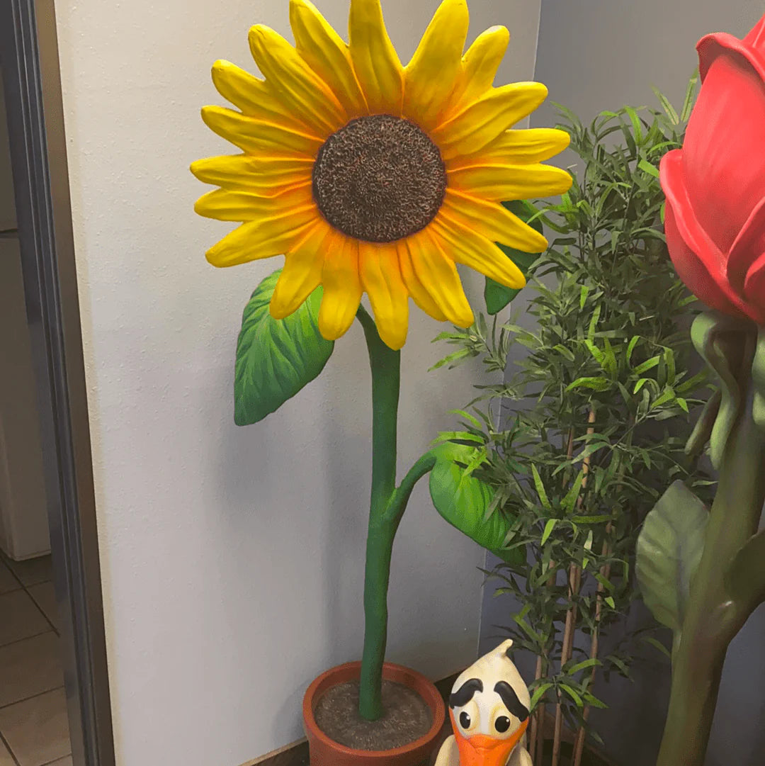 Large Yellow Sunflower Statue