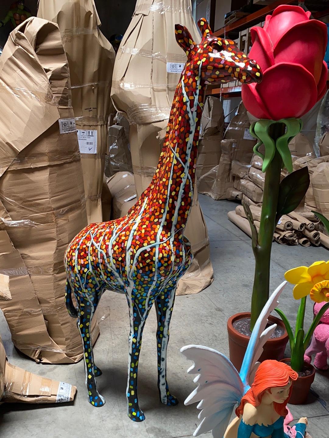 Walking Pop Giraffe Statue