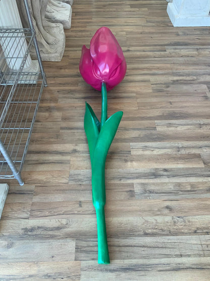 Laying Tulip Flower Statue