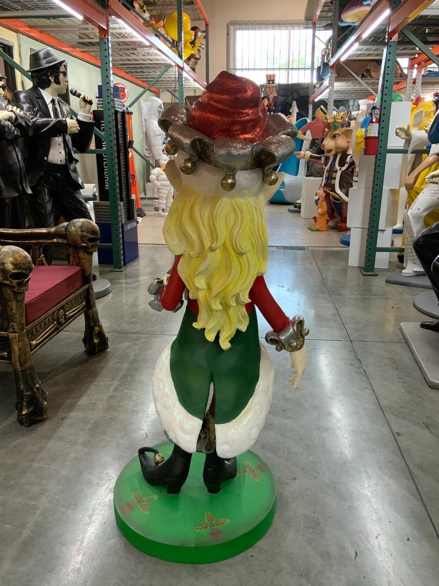 Christmas Elf Girl Statue - LM Treasures Prop Rentals 