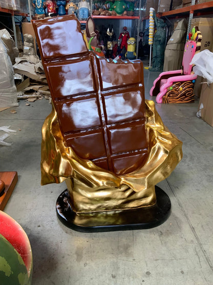 Giant Gold Chocolate Bar Statue