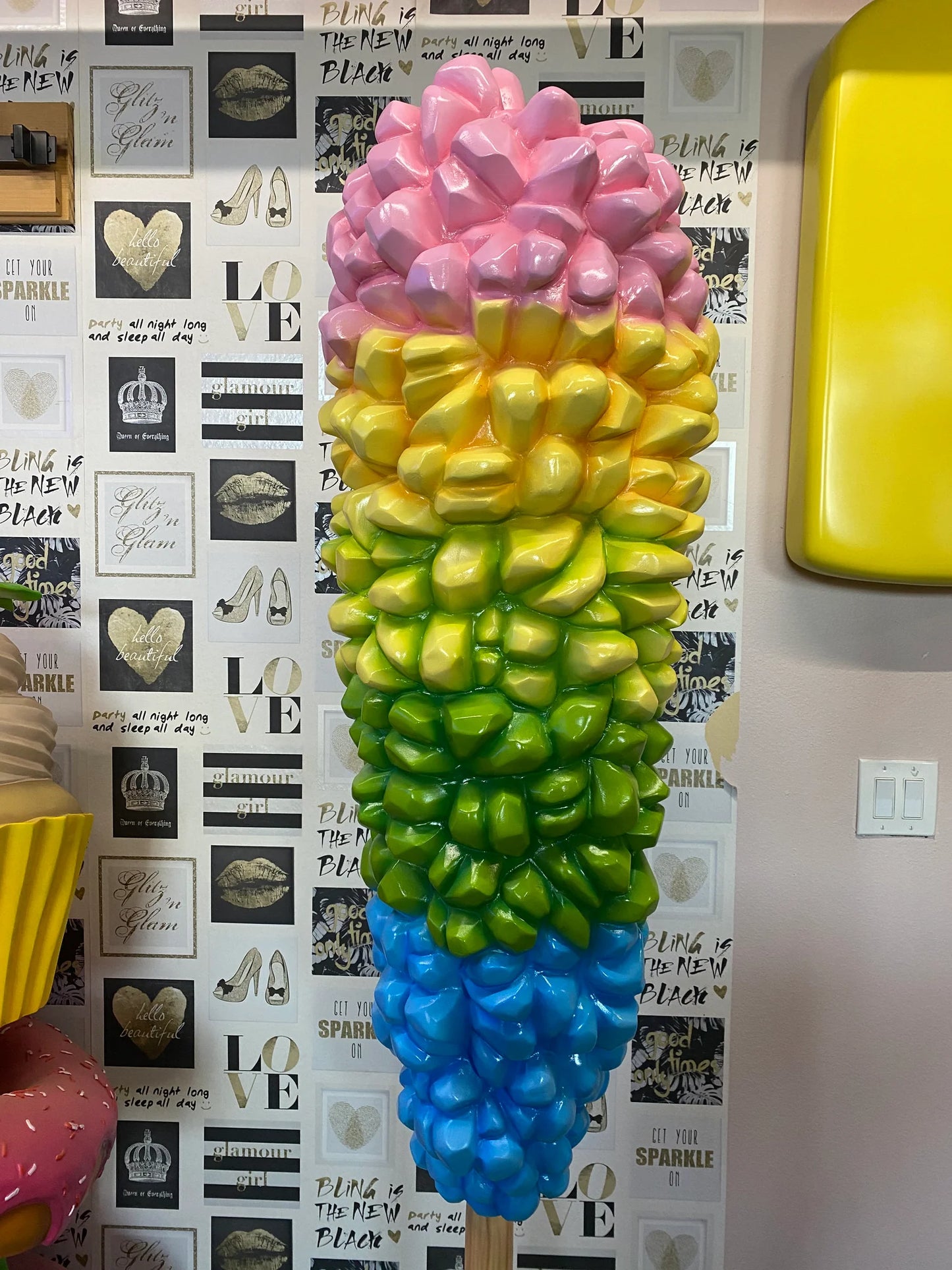 Large Rainbow Rock Candy Statue