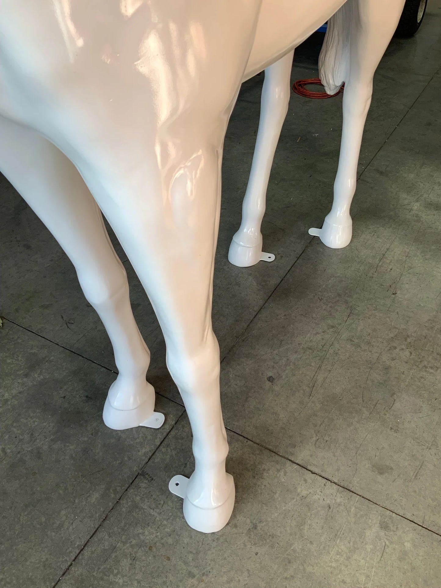 Glossy White Horse Statue