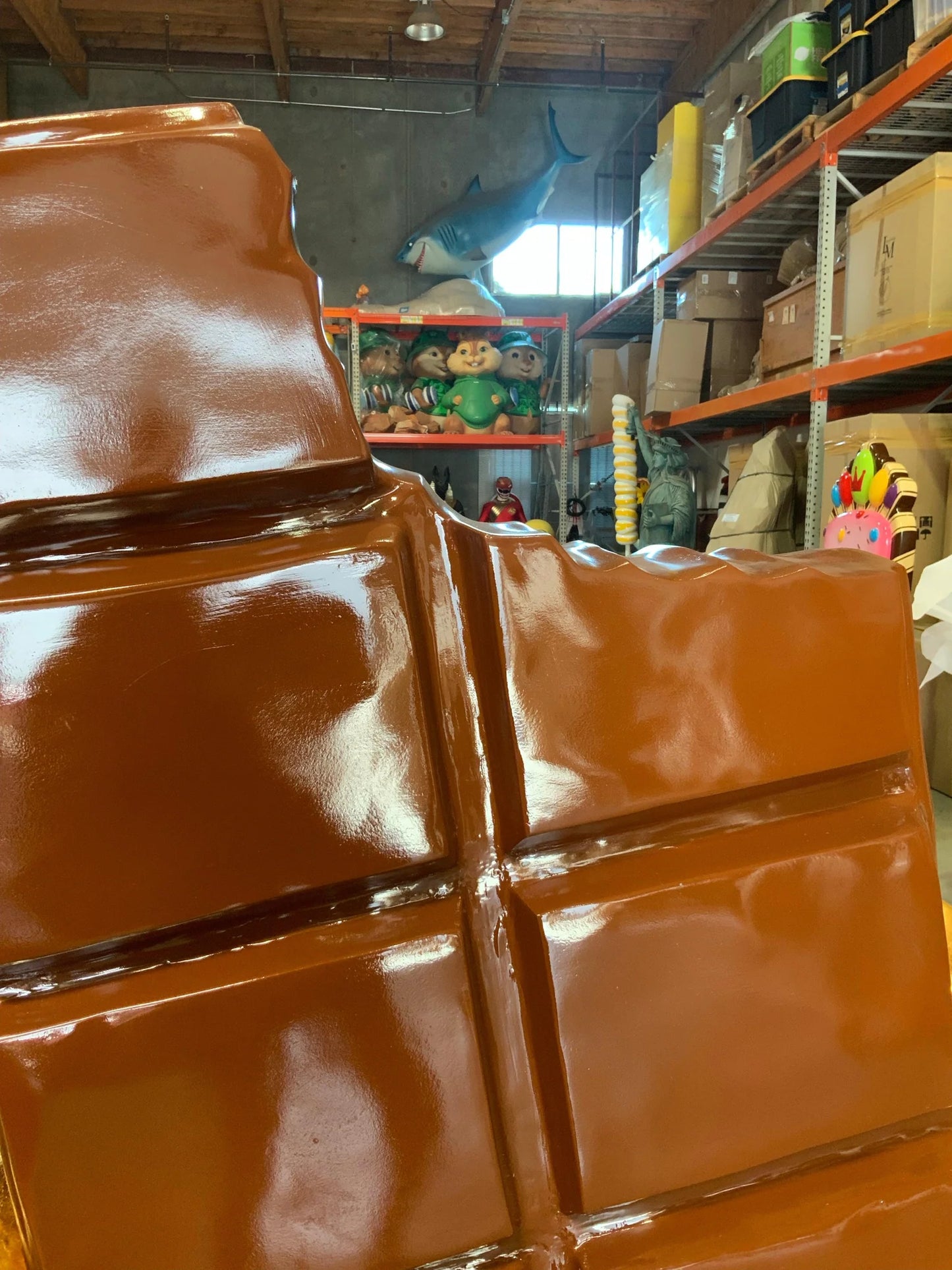 Giant Gold Chocolate Bar Statue