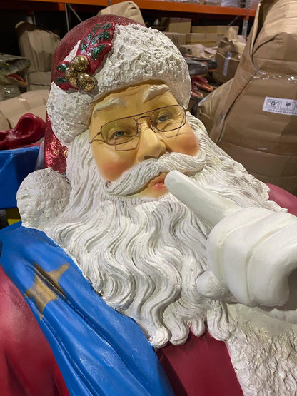 Santa Claus With Gift Sack Statue - LM Treasures Prop Rentals 