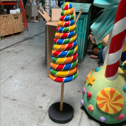 Small Rainbow Cone Lollipop Statue