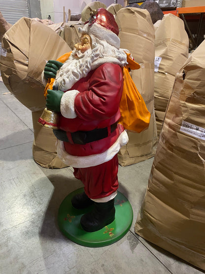 Santa Claus With Bag Christmas Statue