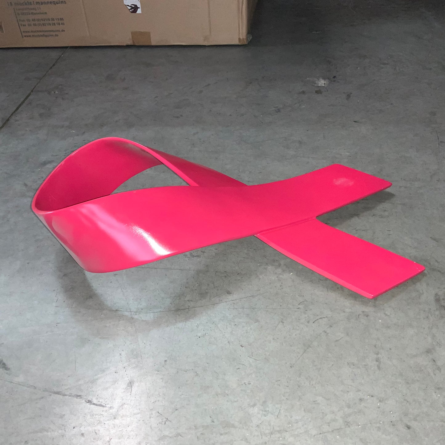 Wall Decor Pink Cancer Ribbon Display