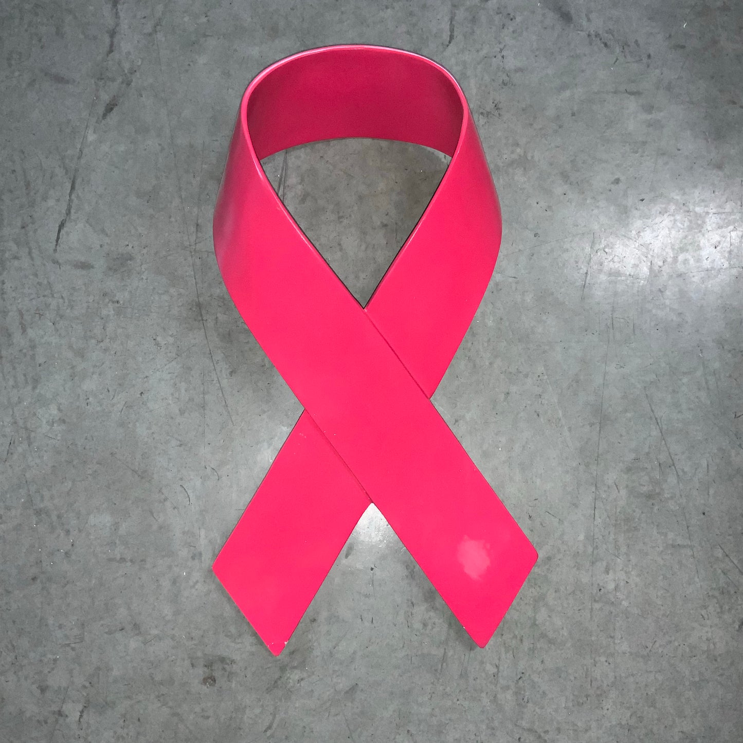 Wall Decor Pink Cancer Ribbon Display