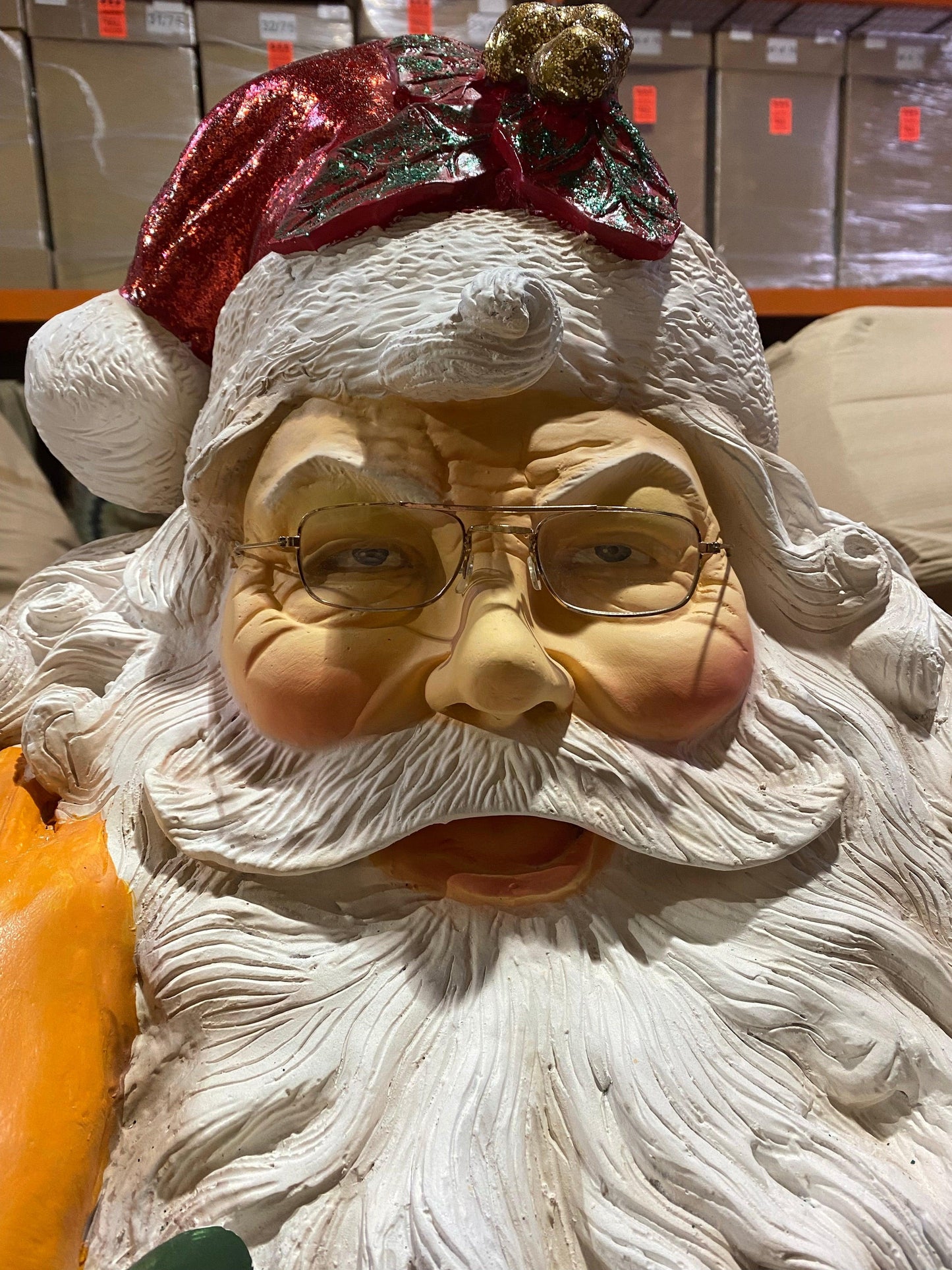 Santa Claus With Bag Christmas Statue