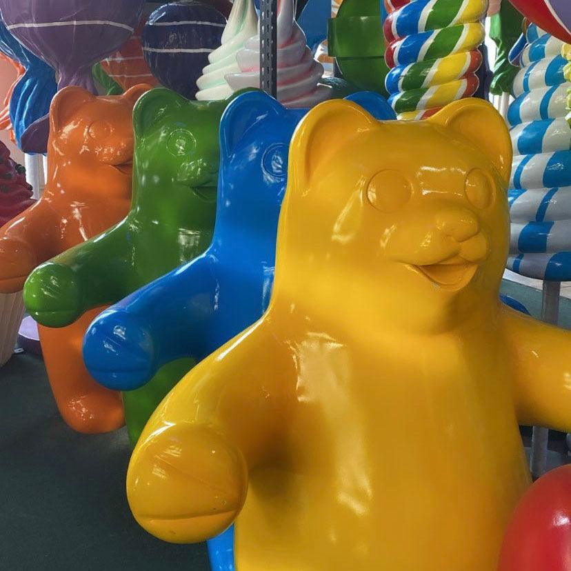 Large Orange Gummy Bear Statue - LM Treasures Prop Rentals 