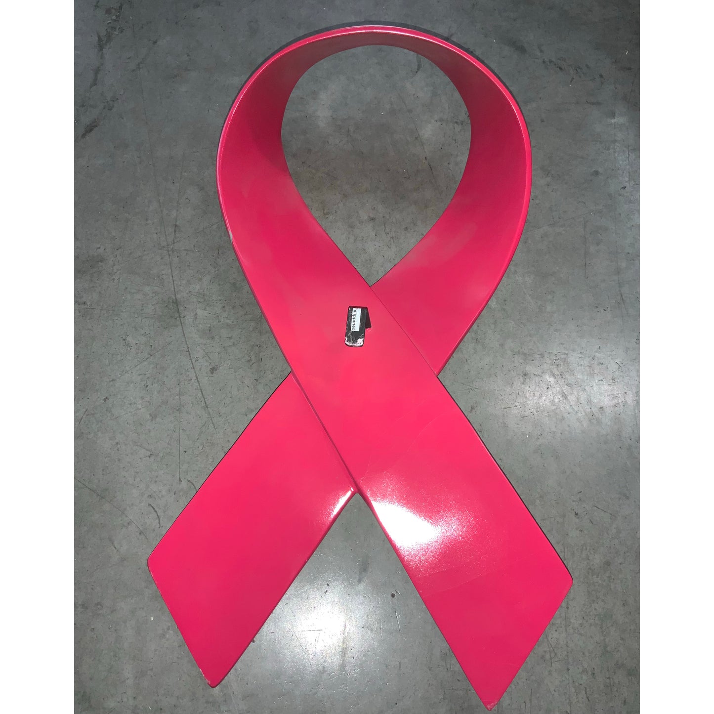 Wall Decor Pink Cancer Ribbon Display