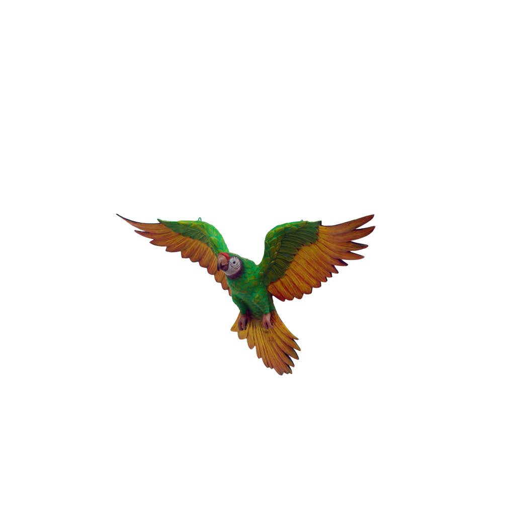 Green Flying Parrot Statue