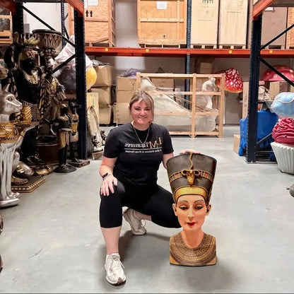 Egyptian Queen Nefertiti Bust Statue E0033A-OTTUB-H