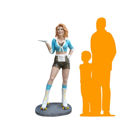 Car Hop Waitress Life Size Statue