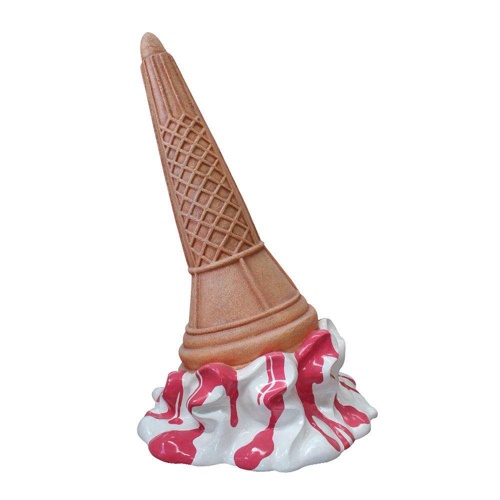 Strawberry Melting Ice Cream Statue - LM Treasures Prop Rentals 