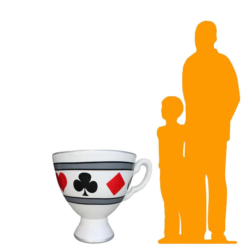 Suits Tea Cup Over Sized Statue