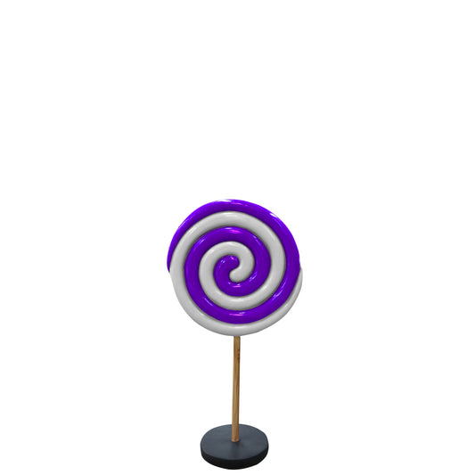Small Purple Twirl Lollipop Statue