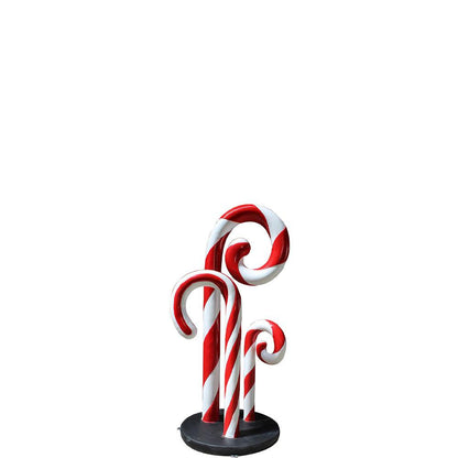Peppermint Candy Cane Trio Statue - LM Treasures Prop Rentals 