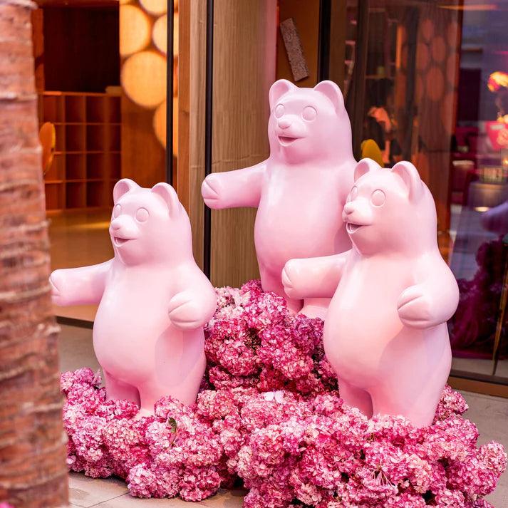 Large Pink Gummy Bear Statue - LM Treasures Prop Rentals 