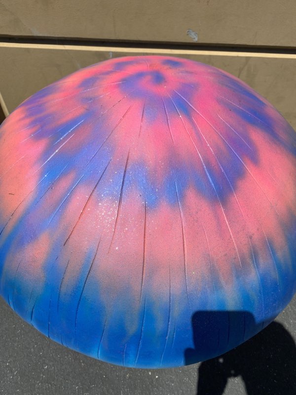 Medium Pink Galaxy Mushroom Statue