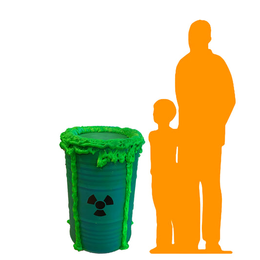 Toxic Green Metal Barrel