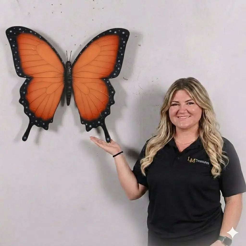 Hanging Orange Butterfly Statue A0753O-150021-H