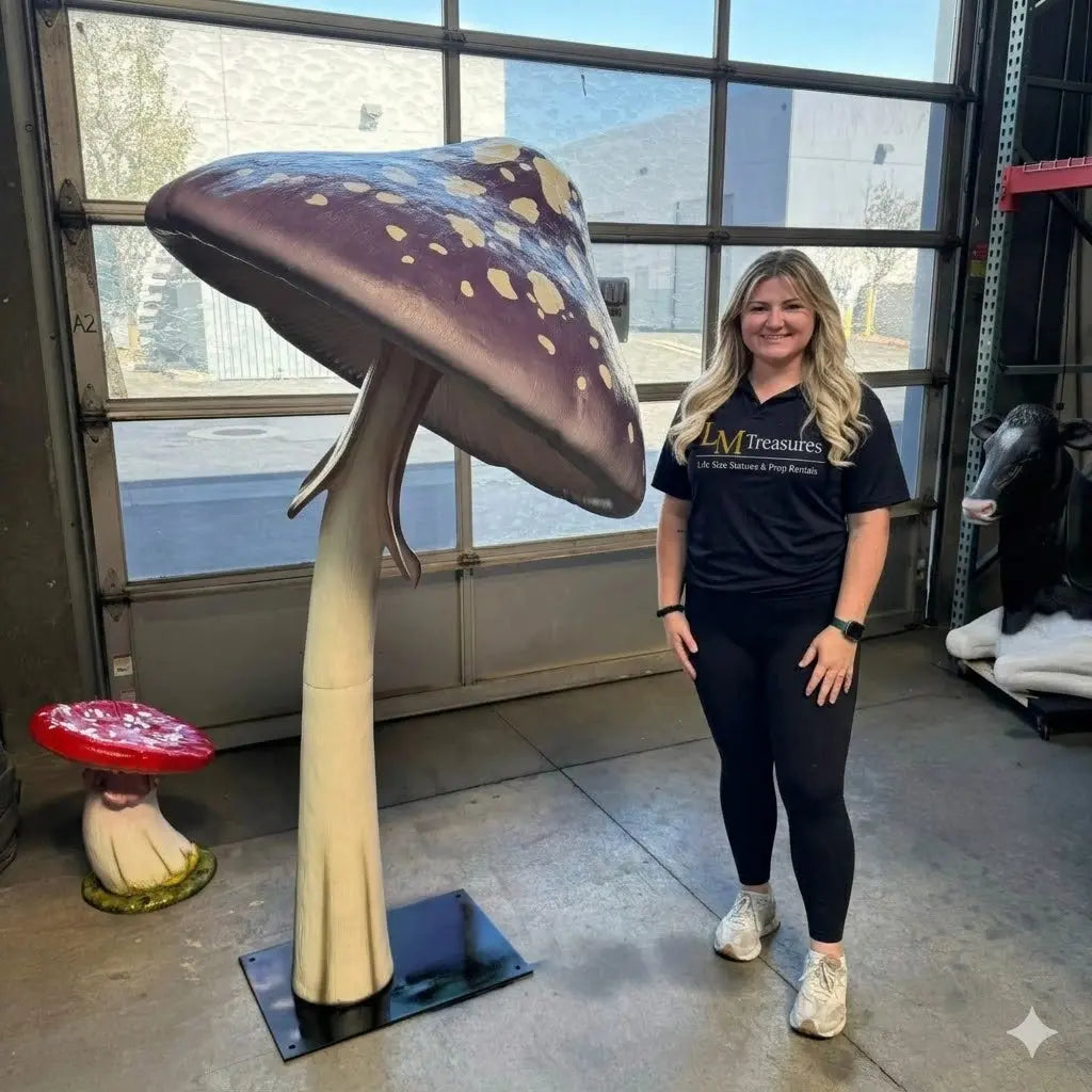 Purple Parasol Mushroom Statue M0223PR-190095-H