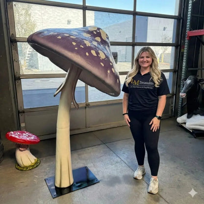 Purple Parasol Mushroom Statue M0223PR-190095-H