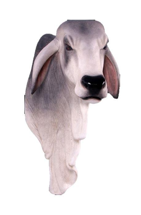 Bull Braham Shoulder Cow Farm Prop Life Size Decor Resin Statue - LM Treasures Prop Rentals 